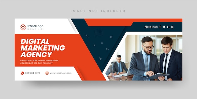 Digital marketing social media facebook cover web banner template