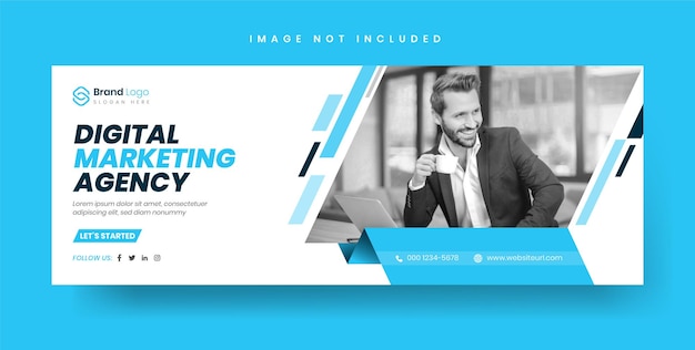 Digital marketing social media facebook cover web banner template