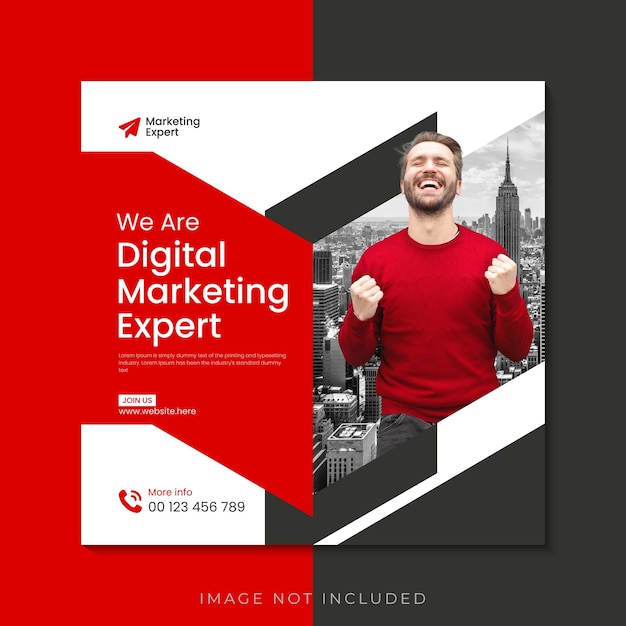 Vector digital marketing social media instagram post and square banner template design