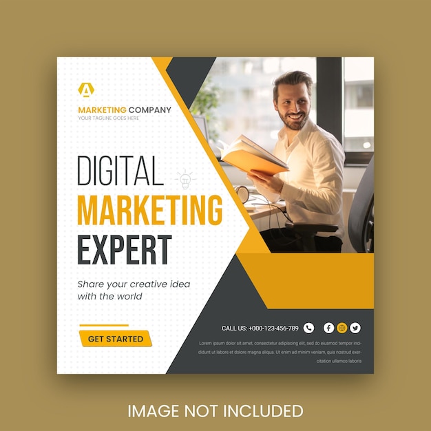 Vector digital marketing social media and instagram post template banner