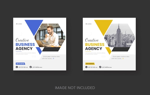 Digital marketing social media and instagram post template banner