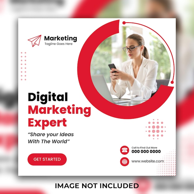 Digital marketing social media and Instagram post template banner