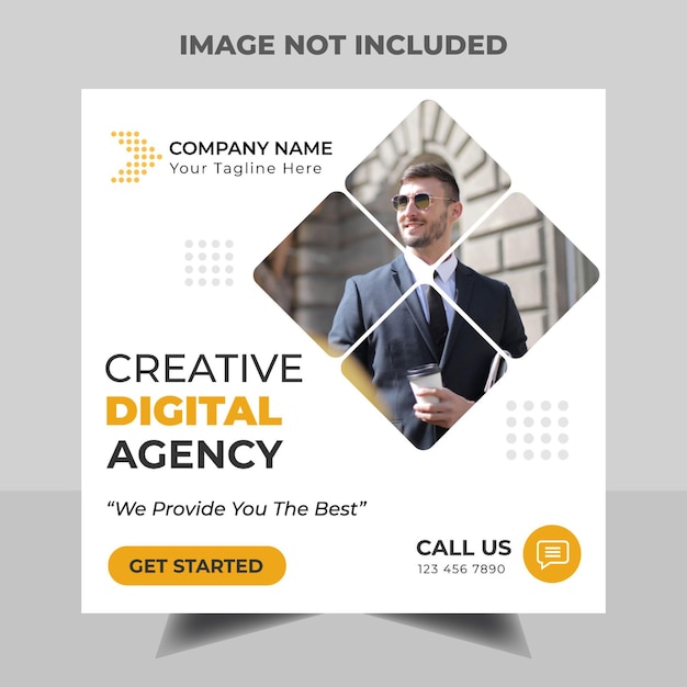 Digital marketing social media and Instagram post template banner