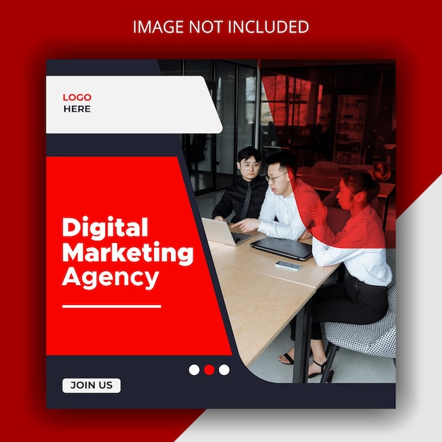 Digital marketing social media and Instagram post template banner