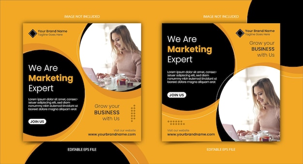 Vector digital marketing social media and instagram post template