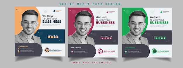 digital marketing social media post banner design template
