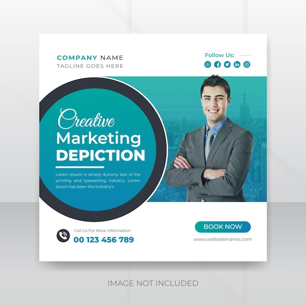 Digital marketing social media post banner template banner design