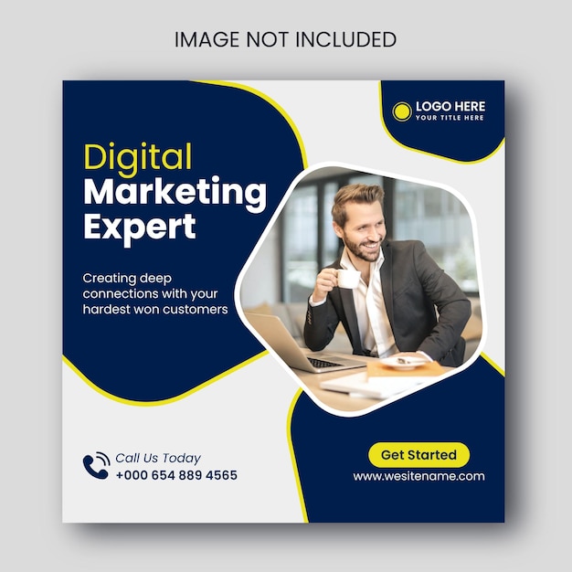 Digital marketing social media post and banner template