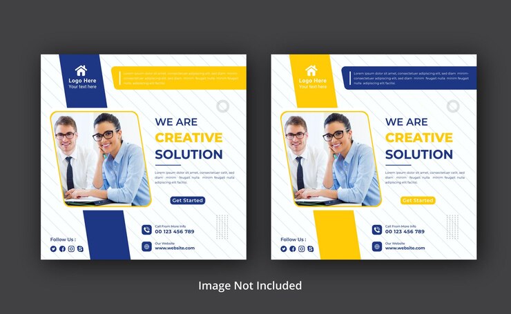 Digital marketing social media post corporate business flyer Template or instagram post
