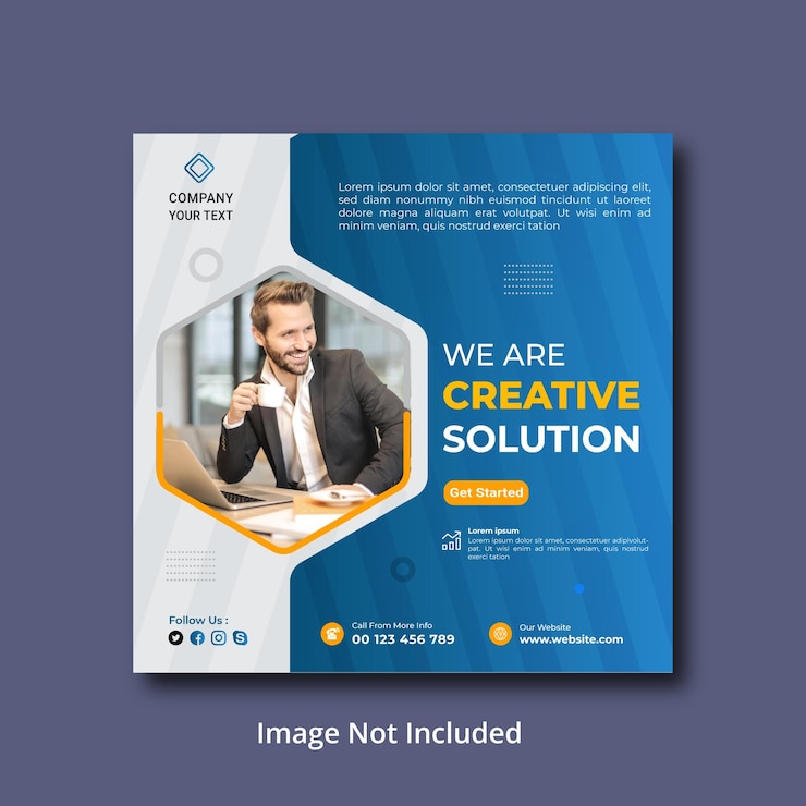 Digital marketing social media post corporate business flyer Template or instagram post