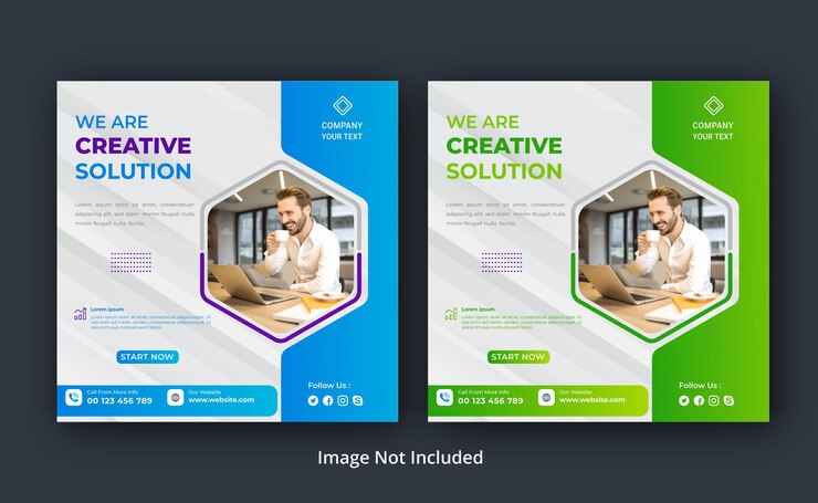 Digital marketing social media post corporate business flyer Template or instagram post