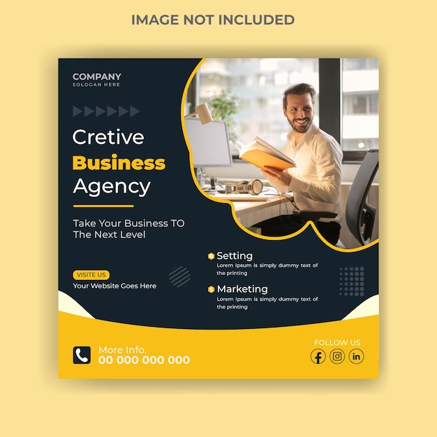 digital marketing social media post and corporate web banner template