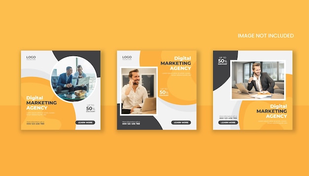 digital marketing social media post and corporate web banner template
