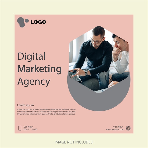 digital marketing social media post and corporate web banner template