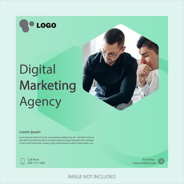 digital marketing social media post and corporate web banner template