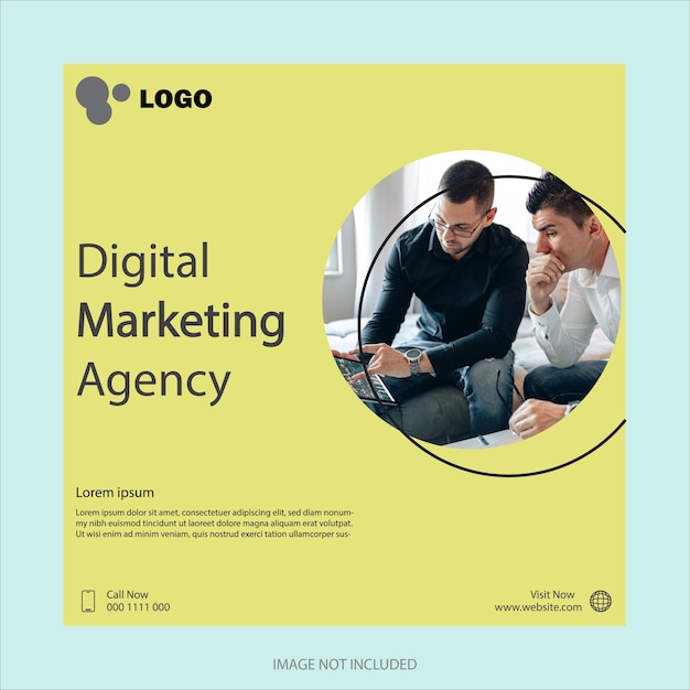 digital marketing social media post and corporate web banner template