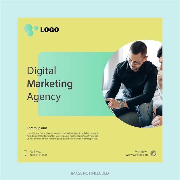 digital marketing social media post and corporate web banner template