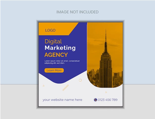 Digital marketing social media post design template instagram promotion