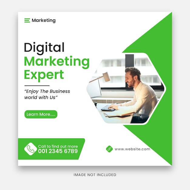 Digital marketing social media post design