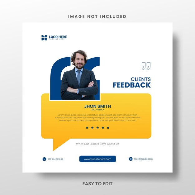 Digital Marketing Social Media Post Template 3D illustration