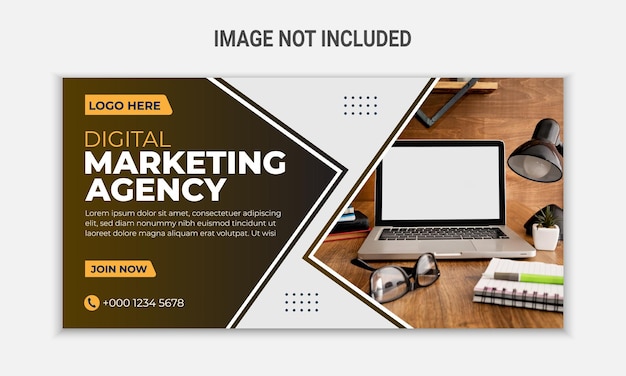 Digital marketing social media post template design