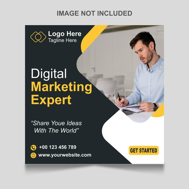Digital marketing social media post template design