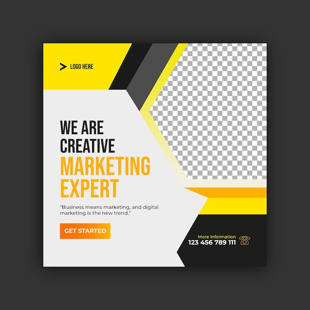 Vector digital marketing social media post template