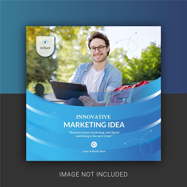 Vector digital marketing social media post template