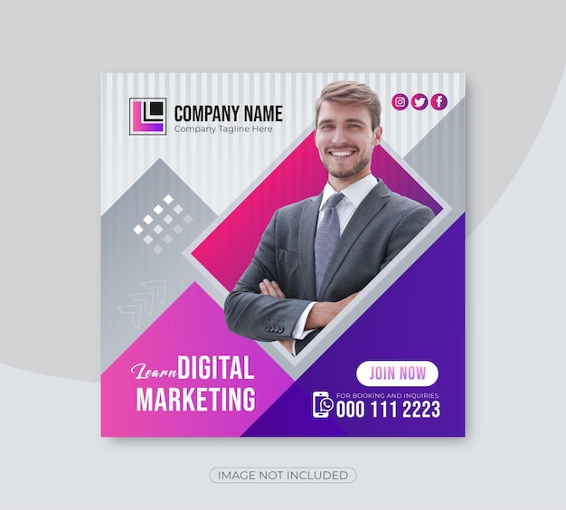 Digital Marketing Social Media Post Template