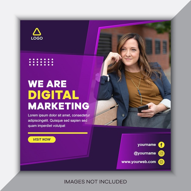 Digital marketing social media post template