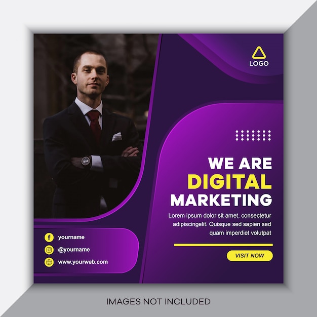 Digital marketing social media post template