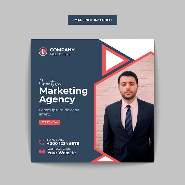 Digital marketing social media post and web banner template