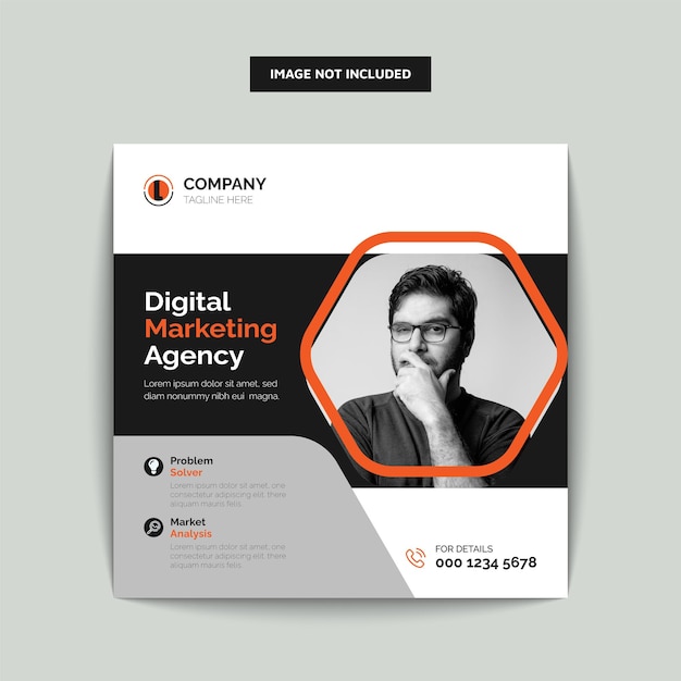 Digital marketing social media post and web banner template