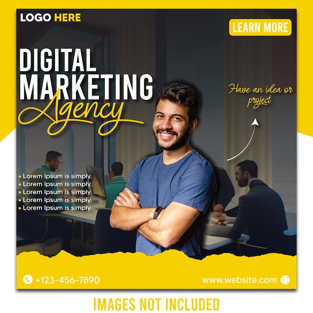 Vector digital marketing social media post