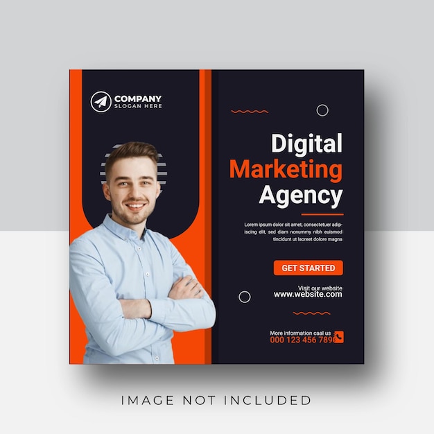 Digital marketing social media promotional banner template