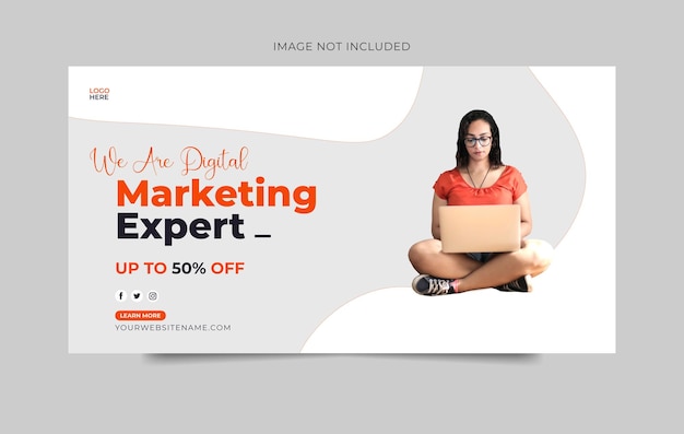 Digital marketing social media and web banner template