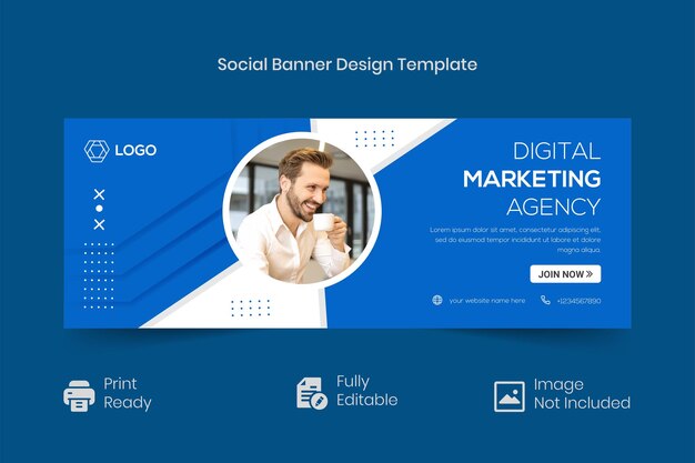 Digital marketing social timeline cover banner