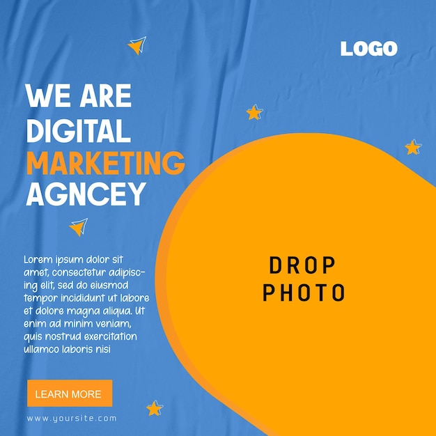 Vector digital marketing square post design