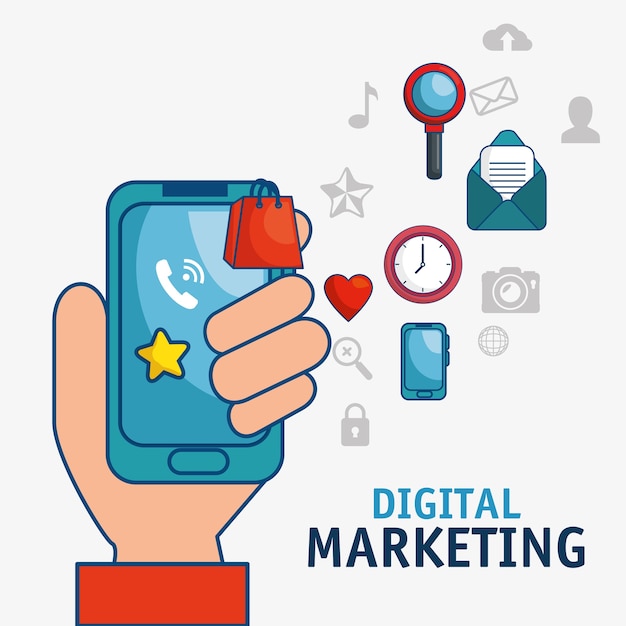 Digital marketing technology icon