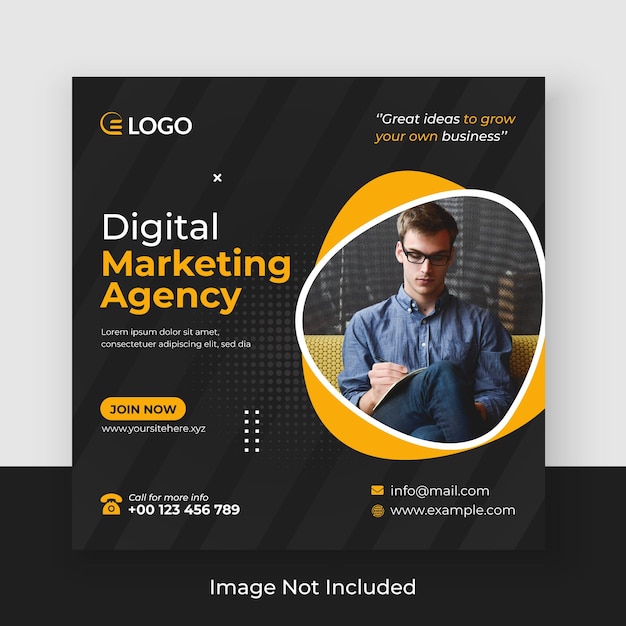 Digital Marketing web banner and corporate social media post template