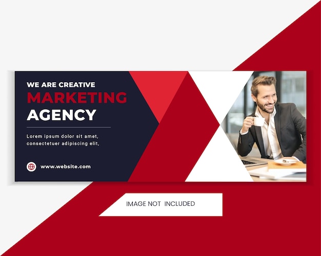 Vector digital marketing web banner design template