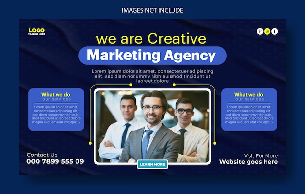 Digital marketing web banner template design