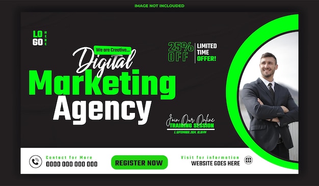 Digital marketing web banner template design