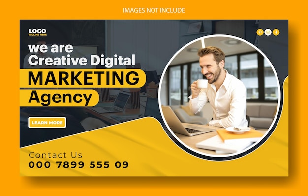 Digital marketing web banner template design