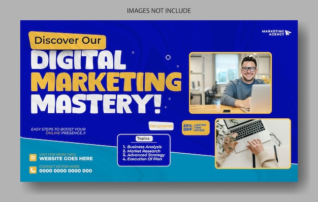 Digital marketing web banner template design