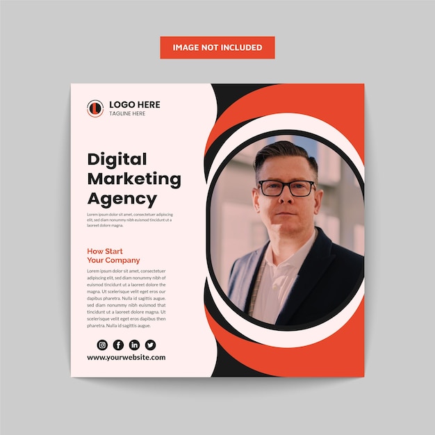 Digital marketing web banner template design