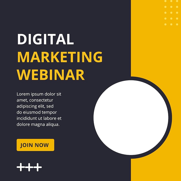 Digital Marketing Webinar banner template