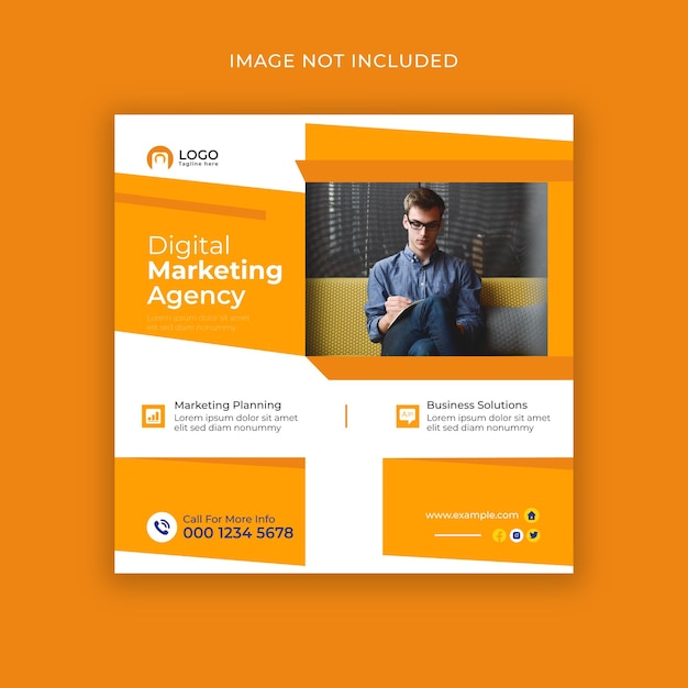 Digital marketing Webinar corporate social media post and flyer templates