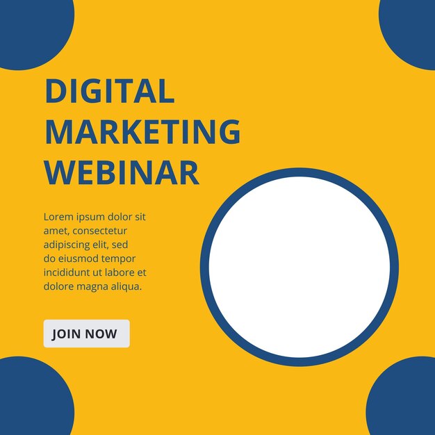 Digital Marketing webinar poster template