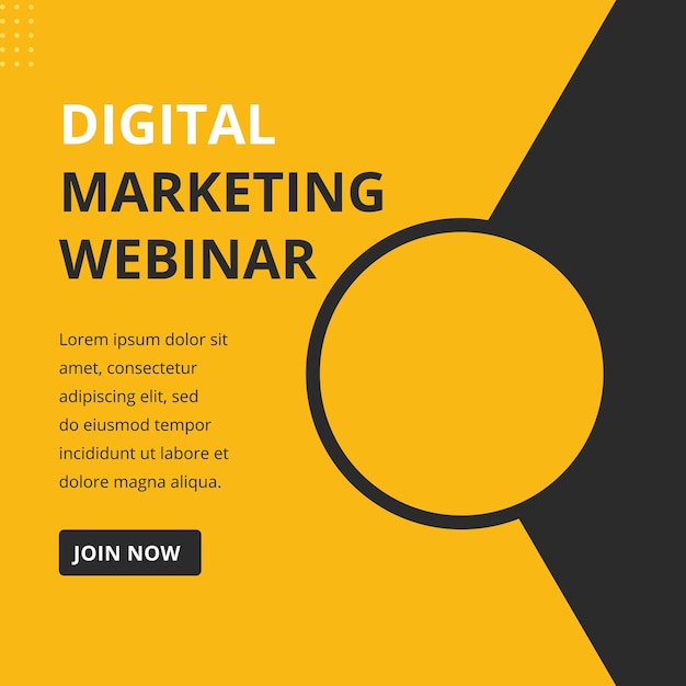 Digital Marketing Webinar poster template